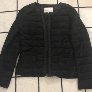 Lucy & Co. Black Lace detailed coat